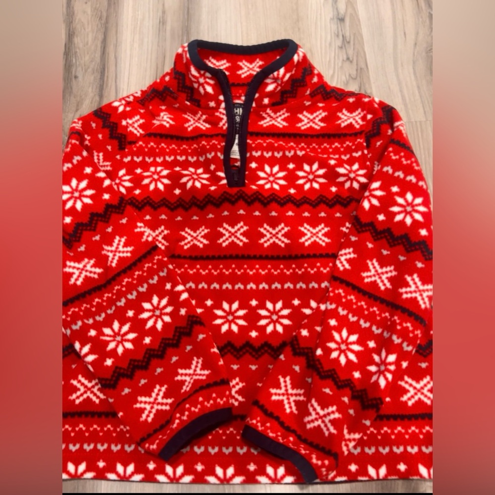 Kids OshKosh B'gosh Red Snowflake Fleece